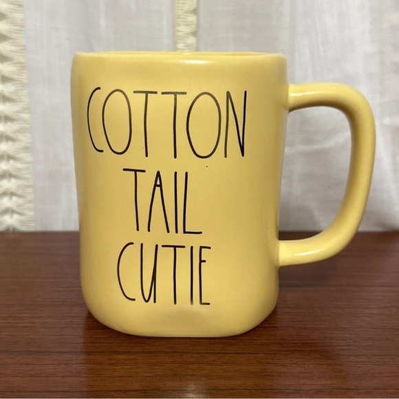 Rae Dunn Other - Rae Dunn Mug“COTTONTAIL CUTIE” Yellow Ceramic Easter Spring EUC